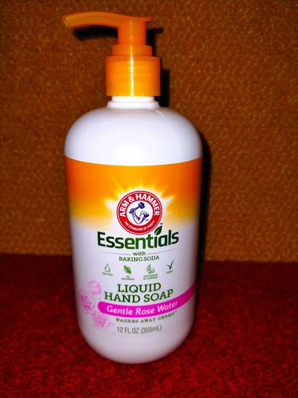 Arm & Hammer Essentials Liquid Hand Soap Gentle Rose Water 12 fl oz